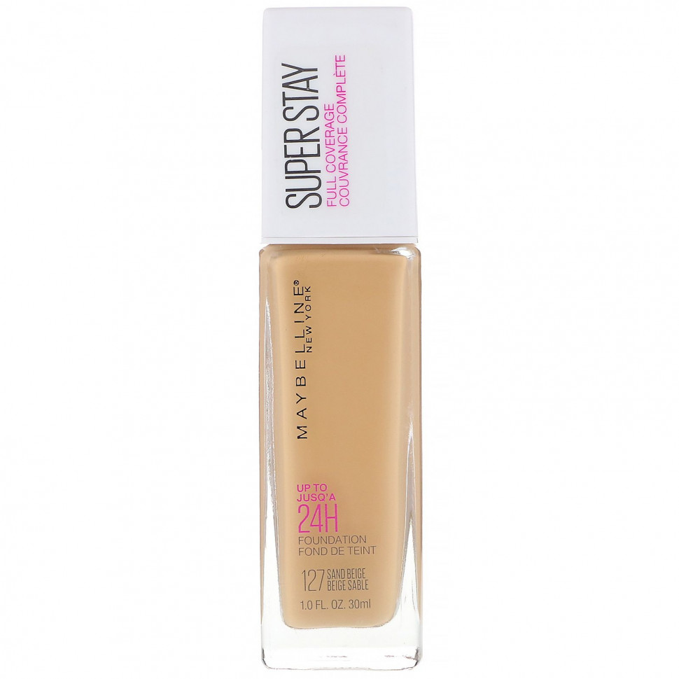 Maybelline, Super Stay, Full Coverage Foundation, 127 Sandy Beige, 1 fl oz (30 ml)  3310