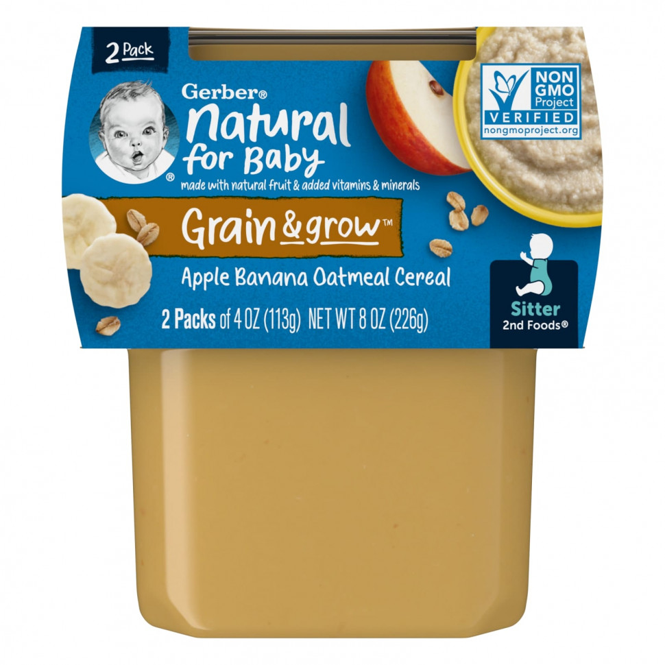  IHerb () Gerber, Natural for Baby, Grain & Grow, 2nd Foods, ,    , 2   113  (4 ), ,    710 