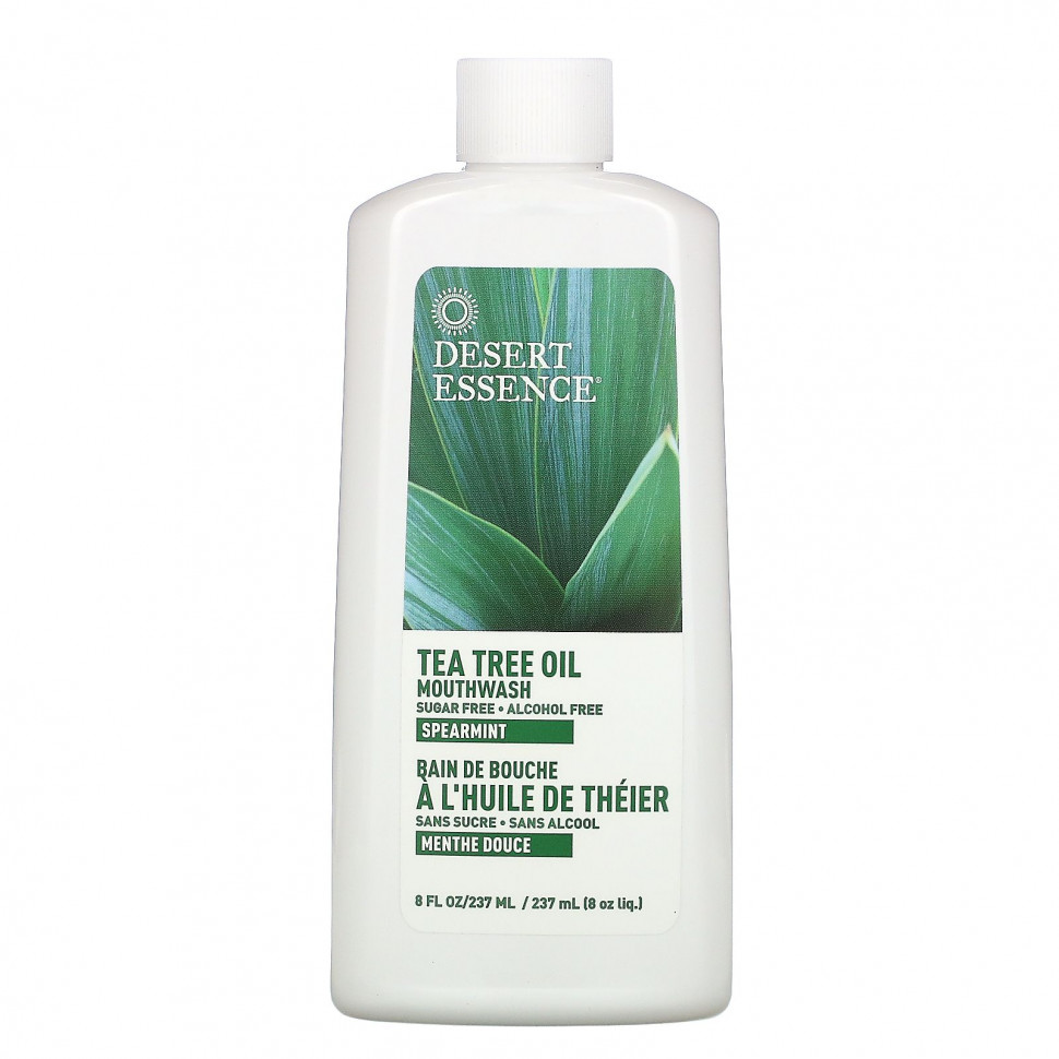 Desert Essence, Tea Tree Mouthwash, Spearmint , 8 fl oz (236 ml)  1260