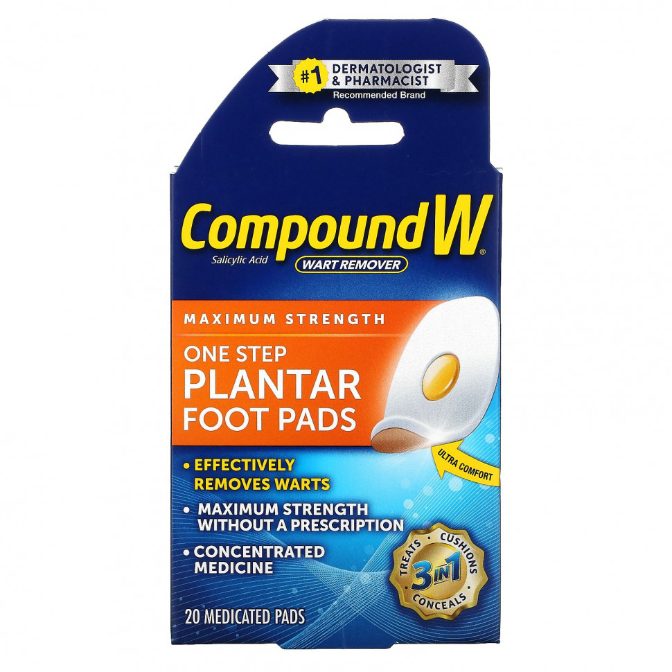 Compound W,    , One Step Plantar Foot Pads,   , 20    2320