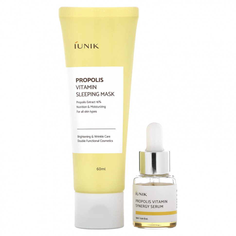 iUNIK, Propolis Edition Skin Care Set, Cream & Mini Serum, 2 Piece Set  3470