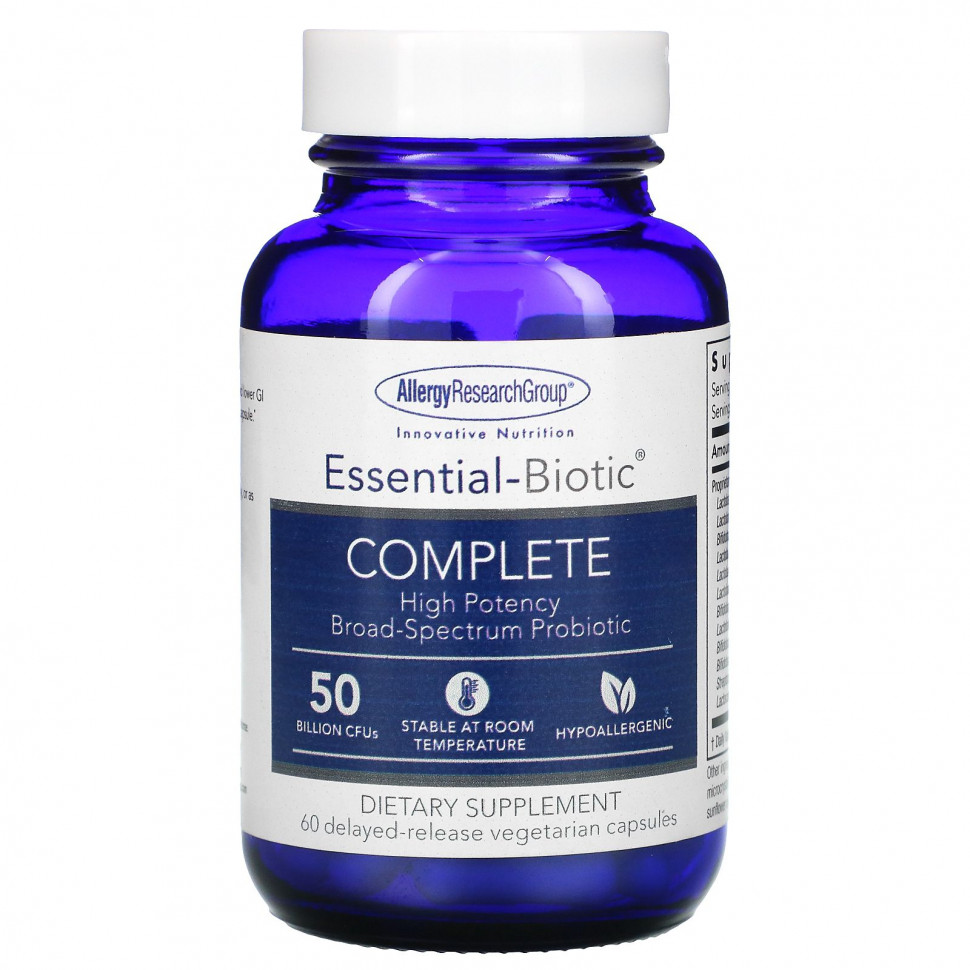 Allergy Research Group, Essential-Biotic Complete, 50  , 60       8040