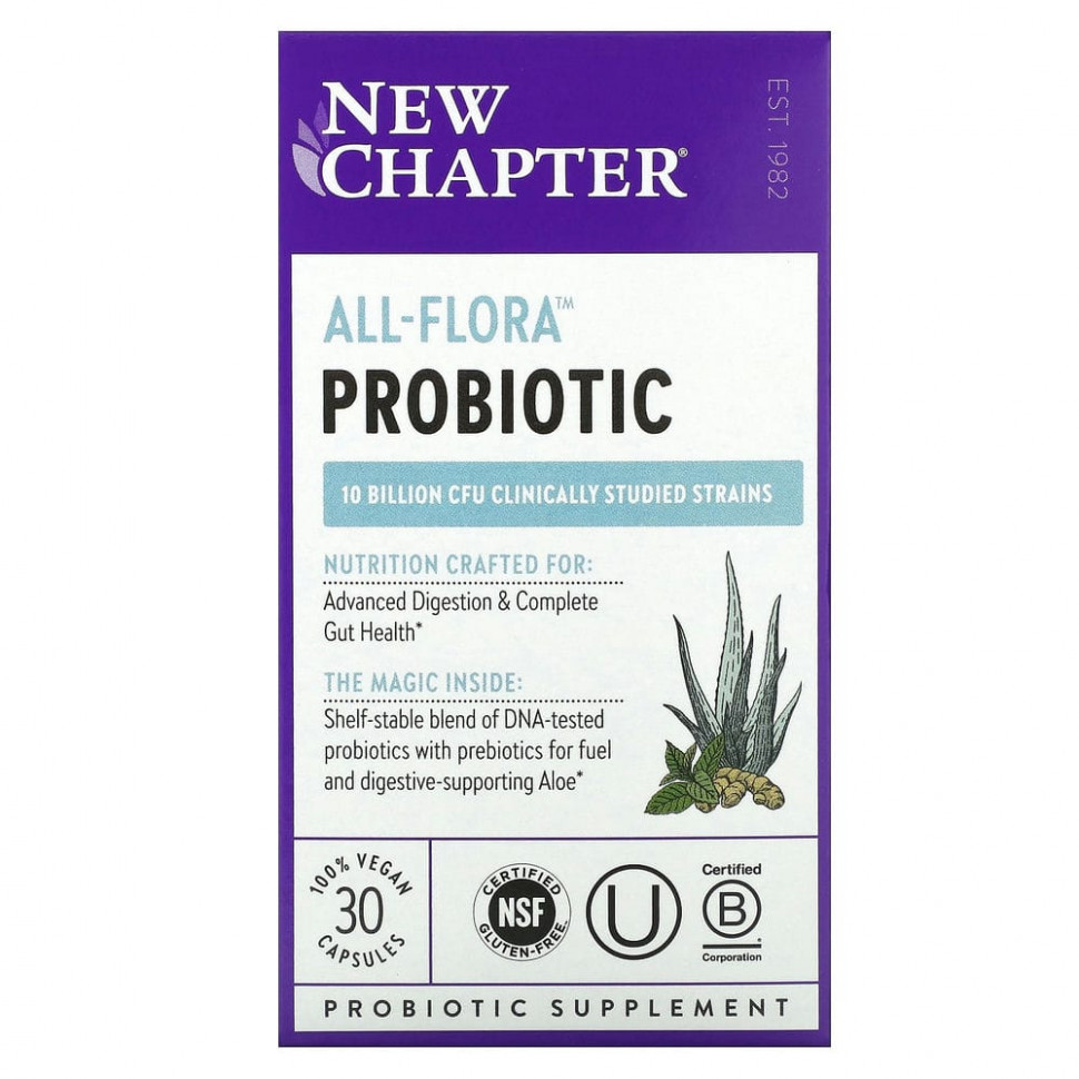 New Chapter, Probiotic All-Flora, 30 Vegan Capsules  5400