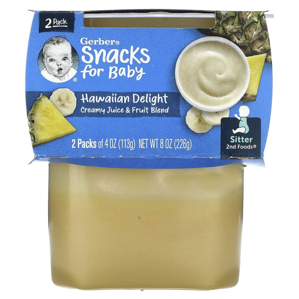 Gerber, Snacks for Baby, 2nd Foods, Hawaiian Delight, 2   113  (4 )  750