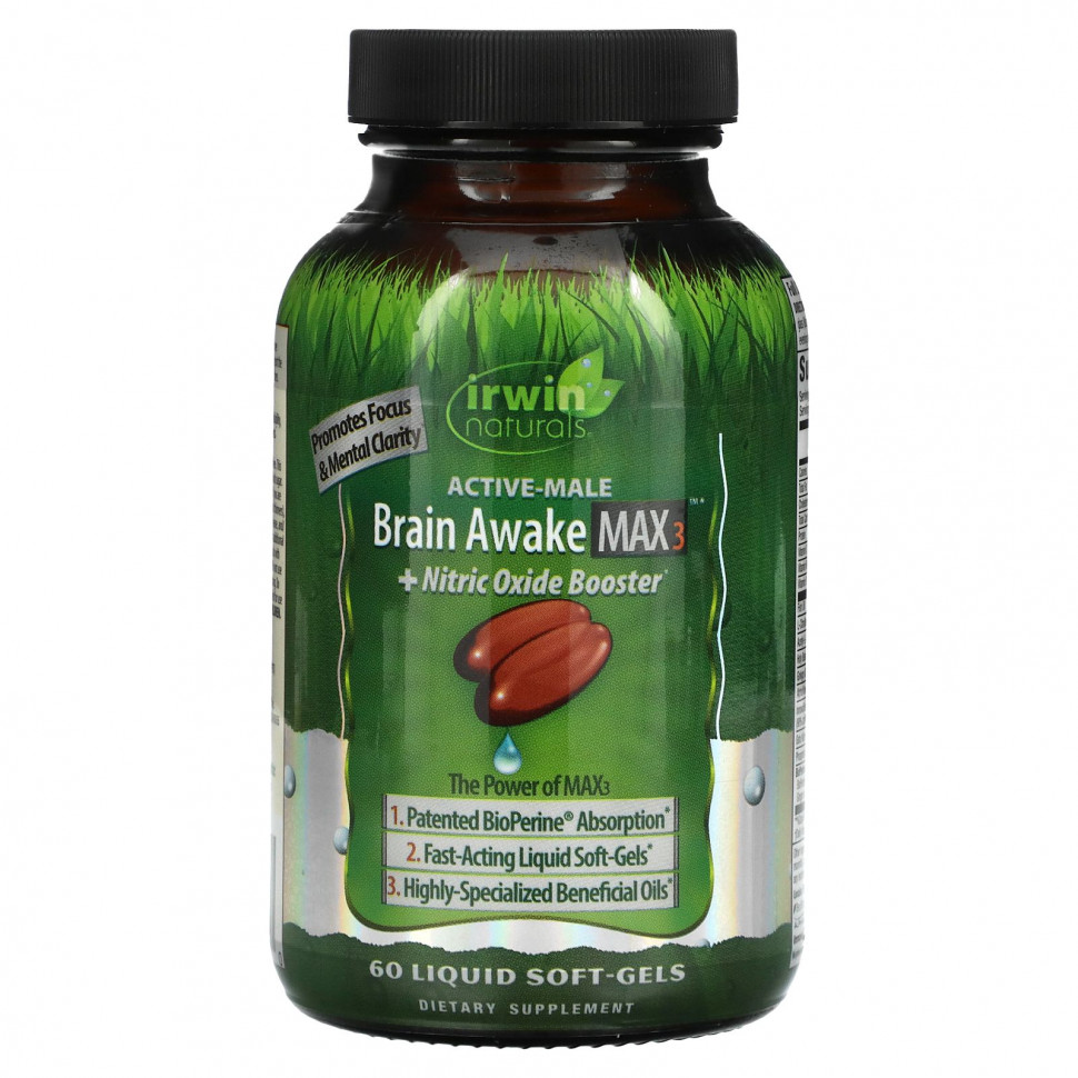 Irwin Naturals, Brain Awake Max 3 +    , 60    4520