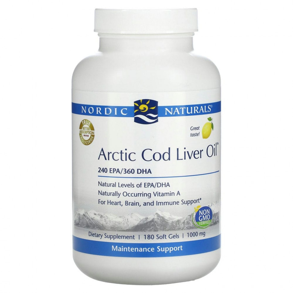 Nordic Naturals, Arctic Cod Liver Oil,    ,   , 1000 , 180    7300