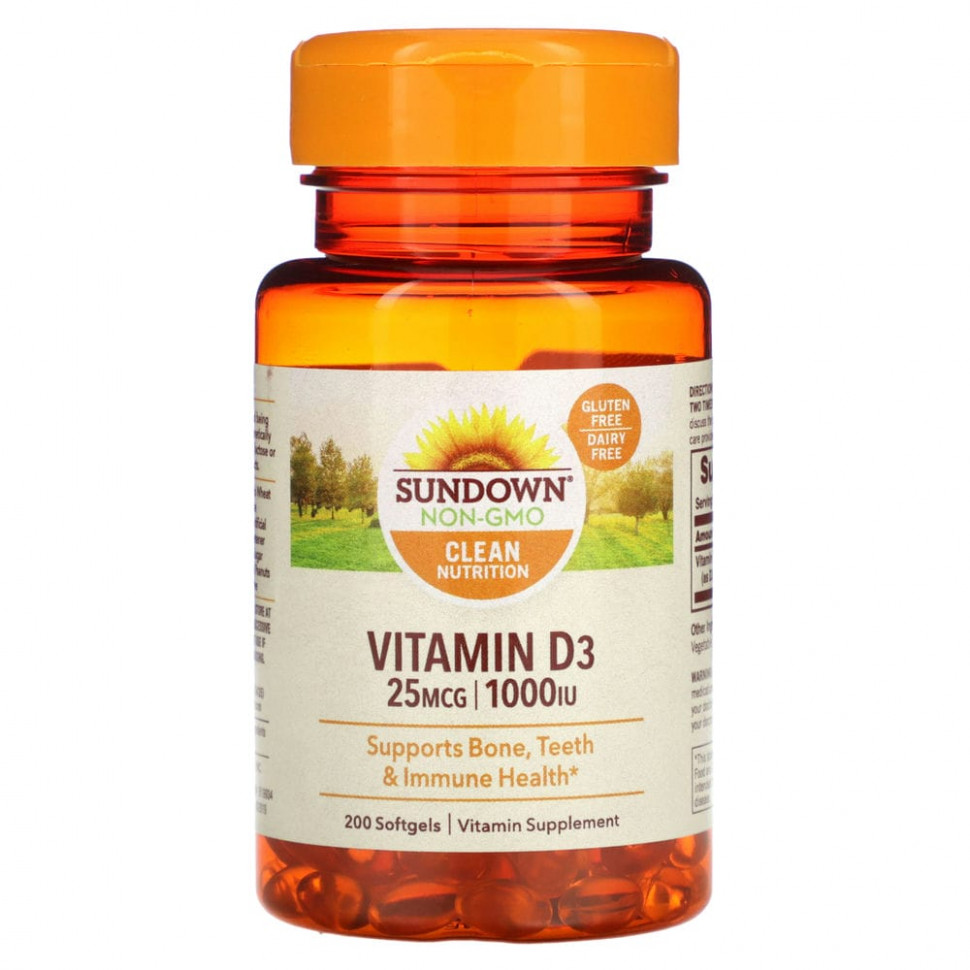  IHerb () Sundown Naturals,  D3, 25  (1000 ), 200  , ,    1690 