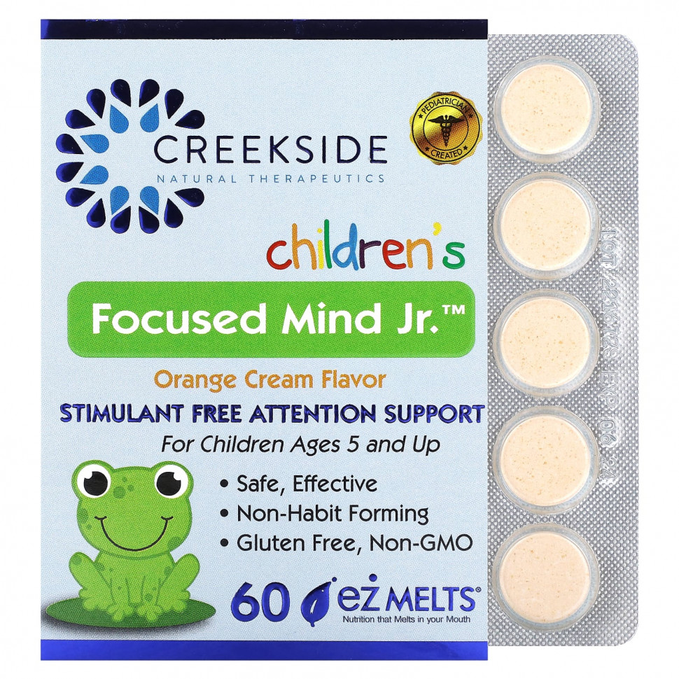 Creekside Natural Therapeutics, Children's Focused Mind Jr,  , 60  EZ-Melt  3570
