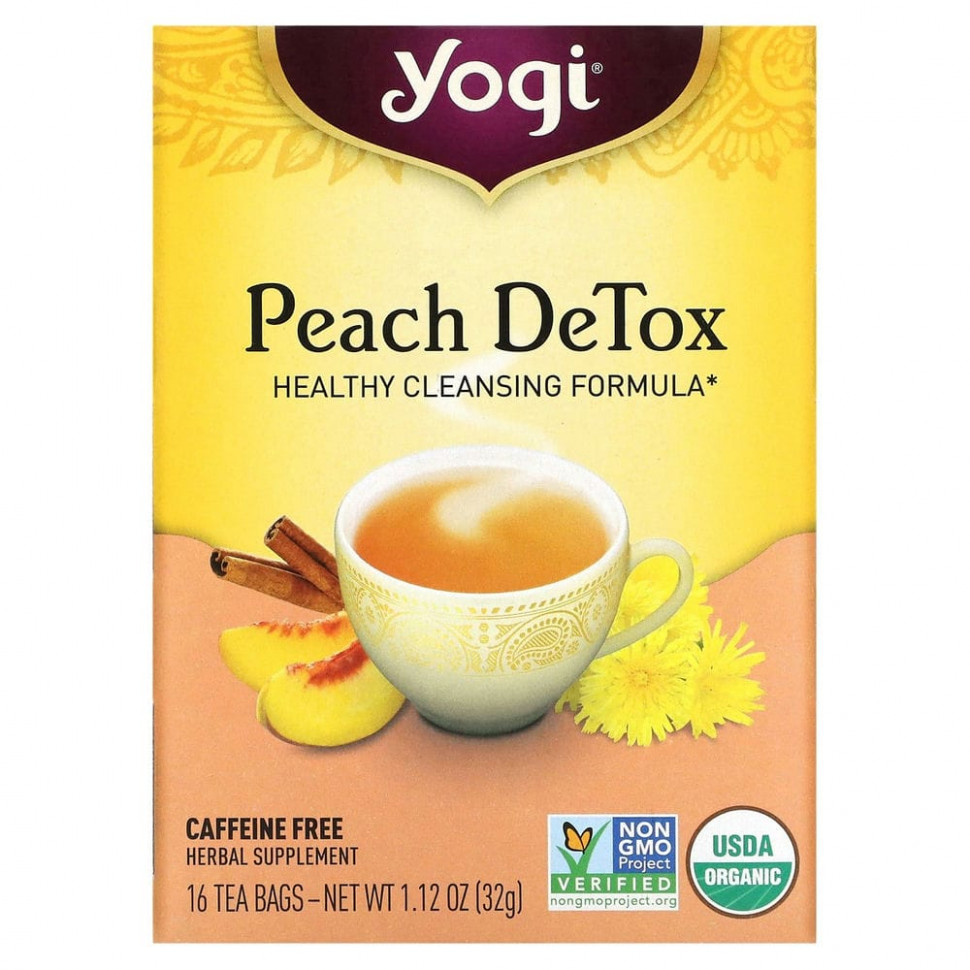 Yogi Tea, Peach DeTox, ,  , 16  , 32  (1,12 )  940