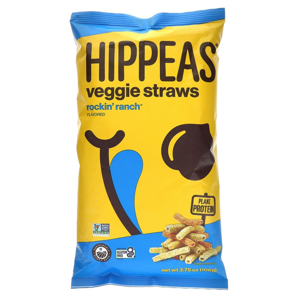 Hippeas, Veggie Straws, Rockin 'Ranch, 106  (3,75 )  1500