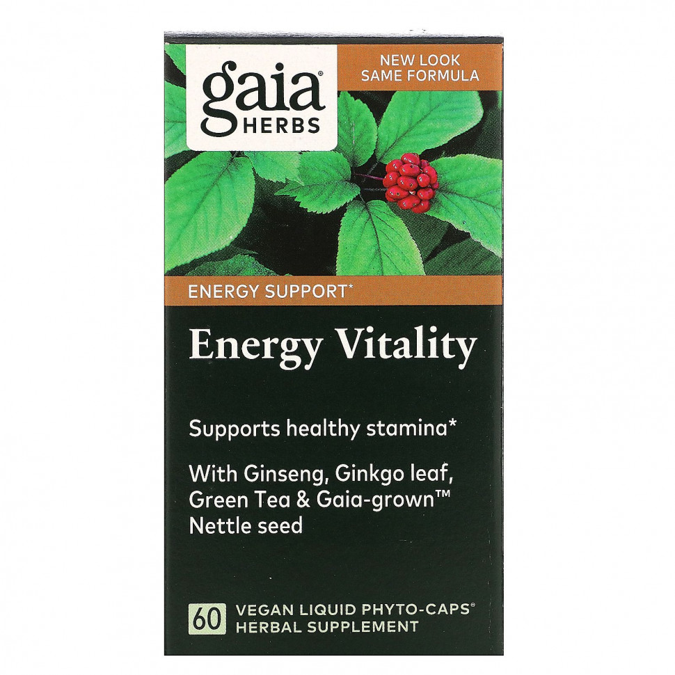 Gaia Herbs, Energy Vitality, 60   Liquid Phyto-Caps  4770