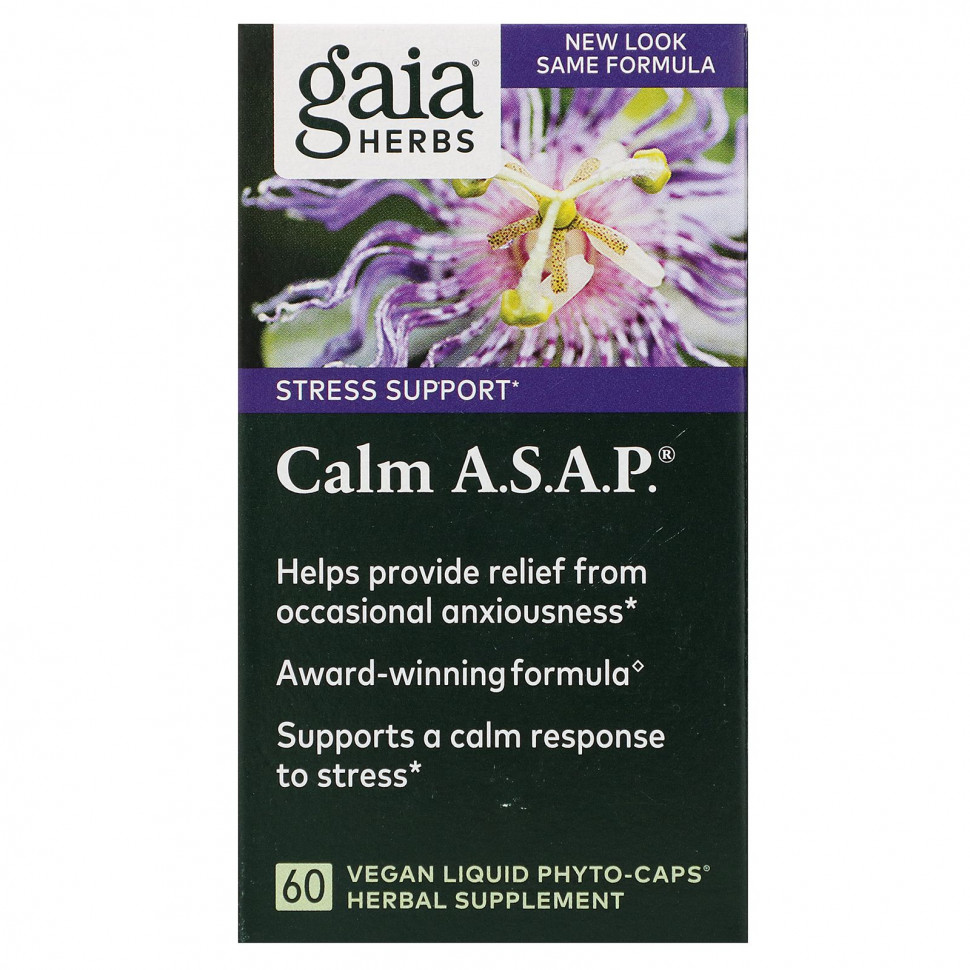 Gaia Herbs, Calm A.S.A.P., 60   Liquid Phyto-Caps  4610