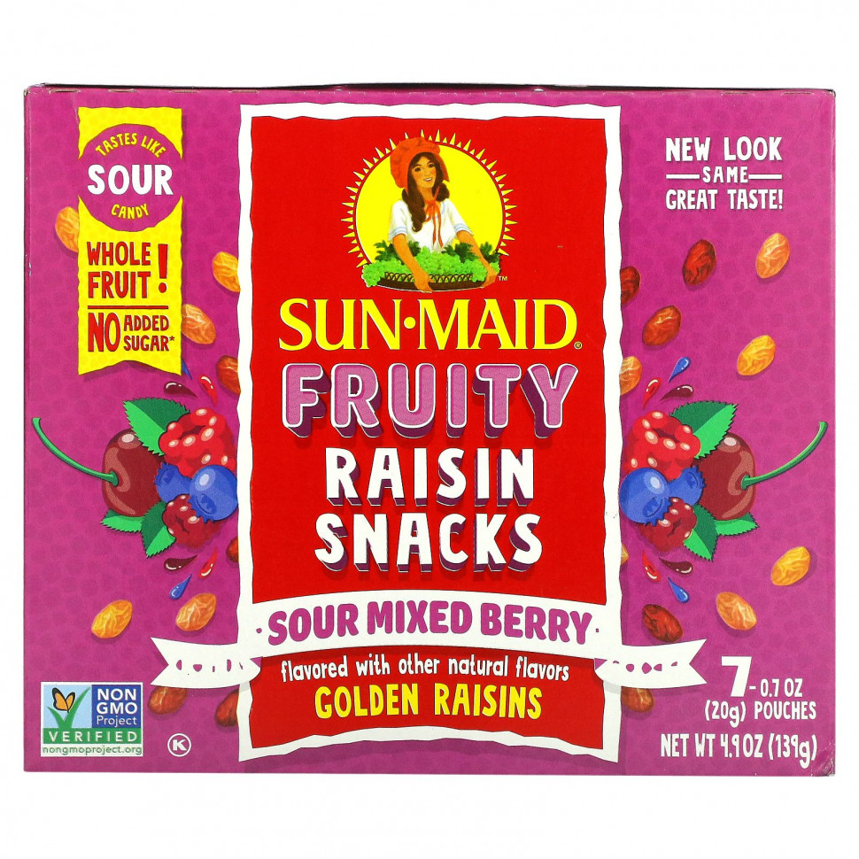 Sun-Maid, Fruity Raisin Snacks, - , 7   20  (0,7 )  1100