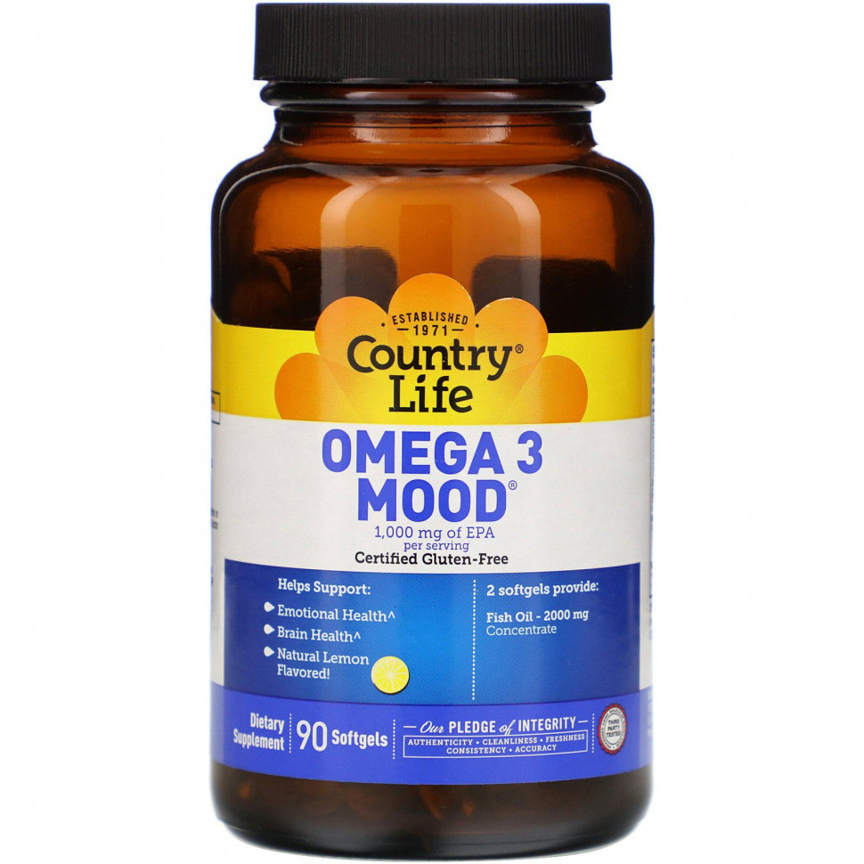 Country Life, Omega 3 Mood,     , 90     4680