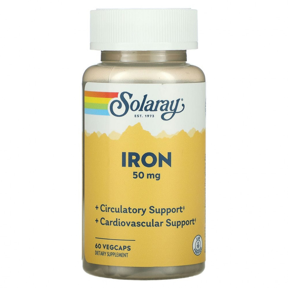 Solaray, Iron (), 50 , 60    1290