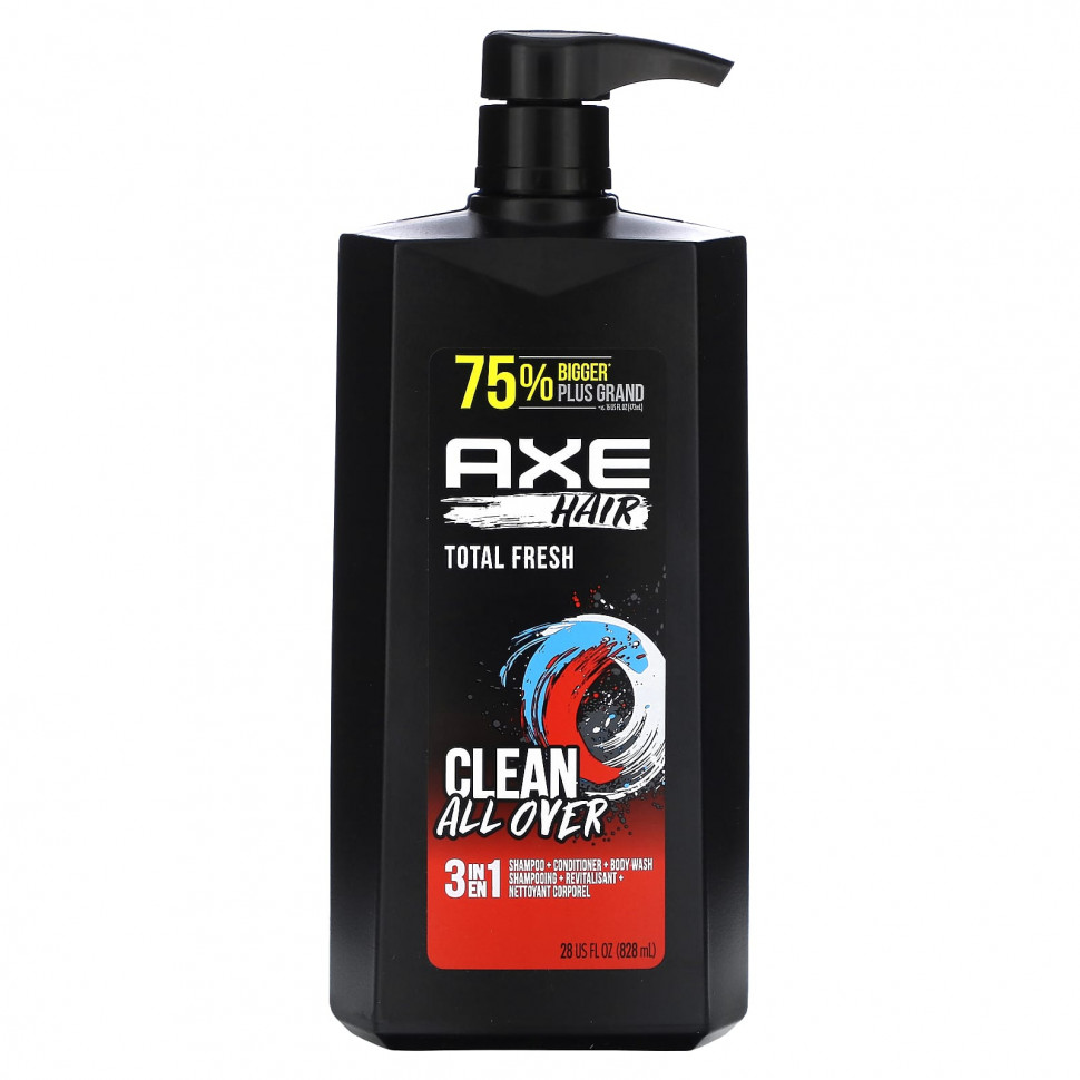 Axe, Hair,   ,  3  1,     , Total Fresh, 828  (28 . )  2740