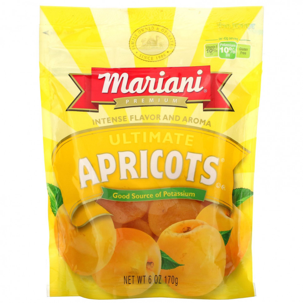 Mariani Dried Fruit, Premium, Ultimate Apricots, 6 oz ( 170 g)  1340