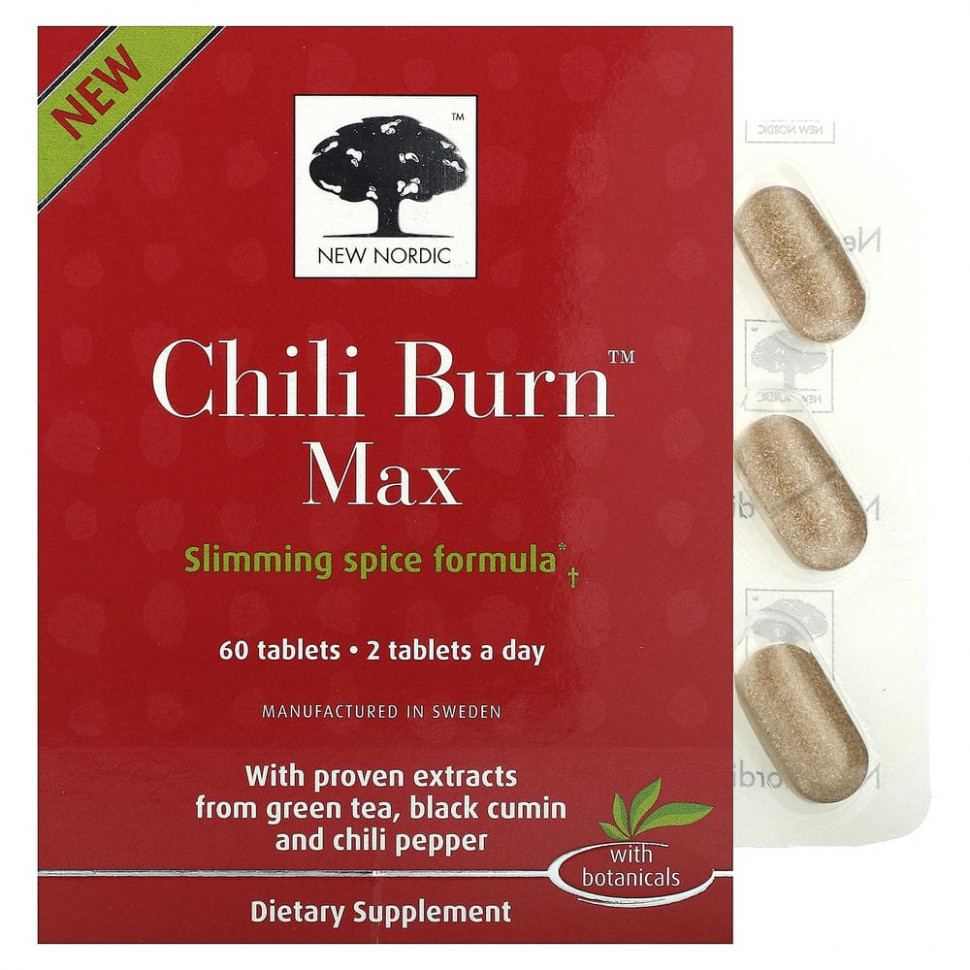 New Nordic US Inc, Chili Burn Max, 60   4610