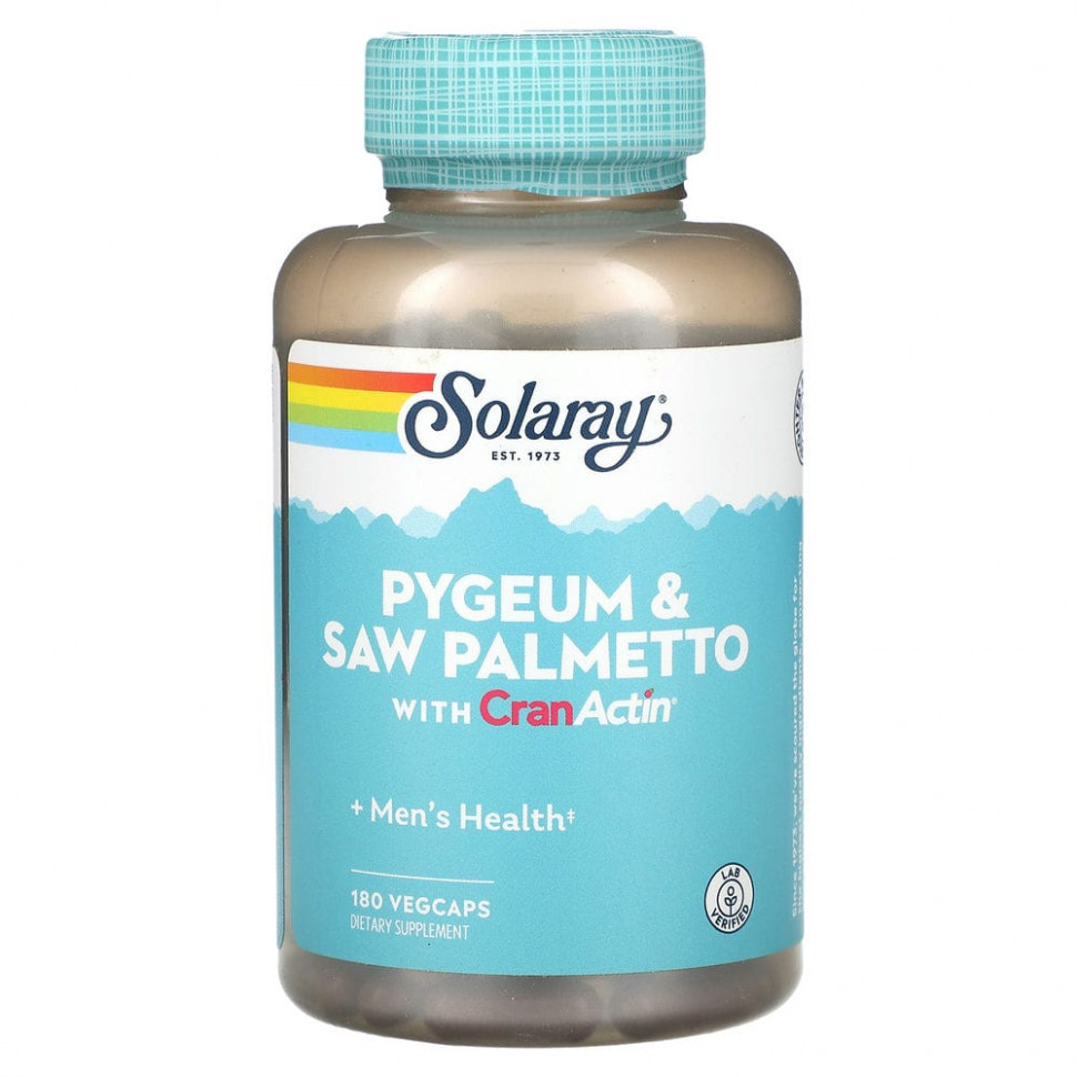 Solaray, Pygeum & Saw Palmetto  CranActin, 180    6110