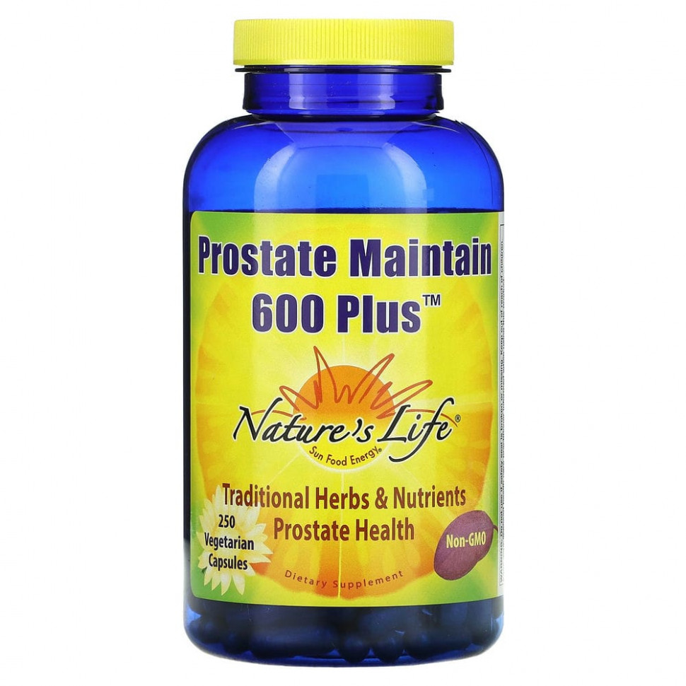 Nature's Life, Prostate Maintain 600 Plus, 250    4820