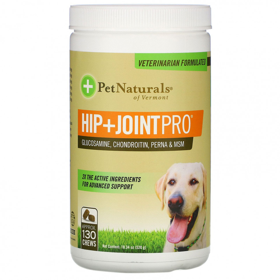 Pet Naturals of Vermont, Hip + Joint Pro,   , 130  , 520  (18,34 )  8750