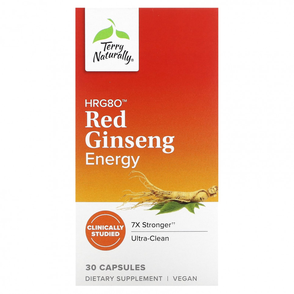 Terry Naturally, HRG80 Red Ginseng Energy, 30   5060
