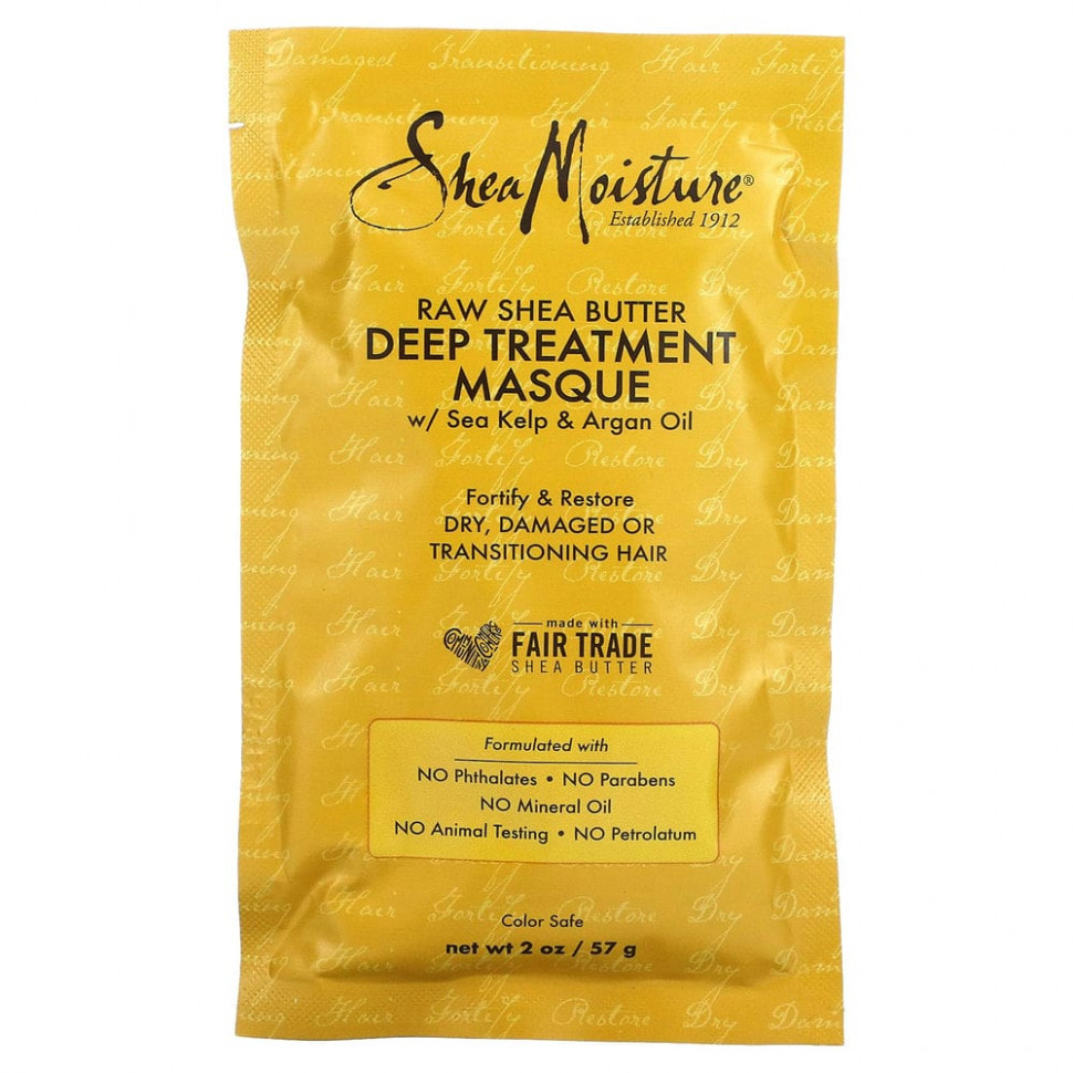  IHerb () SheaMoisture, Raw Shea Butter, Moisture Recovery Treatment Masque with Seal Kelp & Argan Oil, 2 fl oz (59 ml), ,    600 
