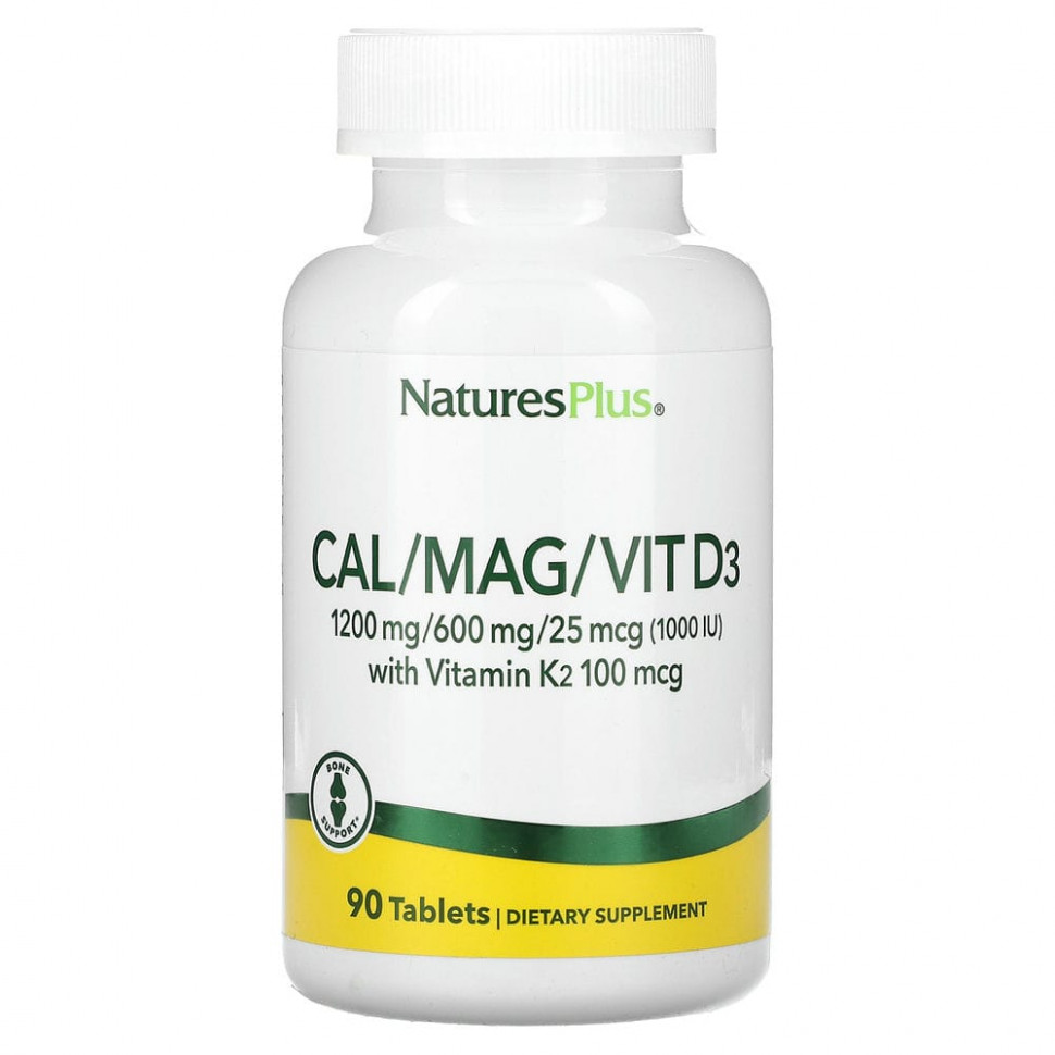 NaturesPlus, Cal / Mag / Vit D3   K2`` 90   3080