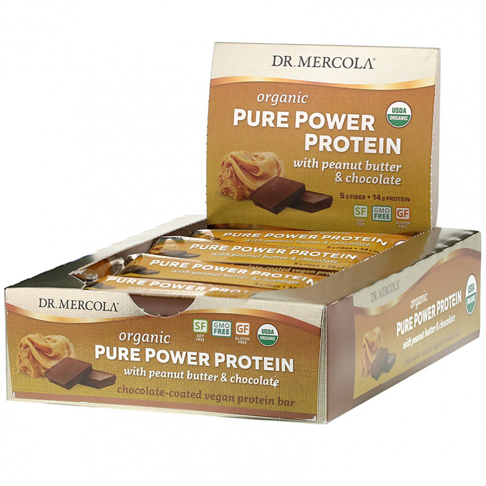 Dr. Mercola, Organic Pure Power Protein Bar,    , 12 , 52  (1,83 )  7760