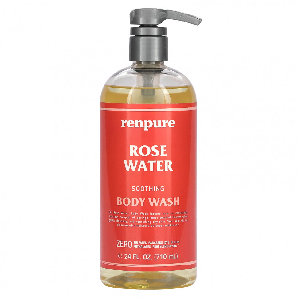 Renpure, Rose Water Soothing Body Wash, 24 fl oz (710 ml)  2220