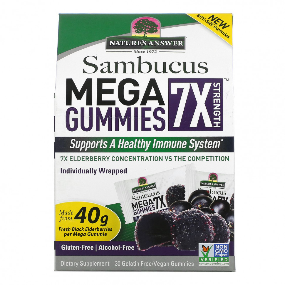 Nature's Answer, Sambucus Mega Gummies 7X Strength,  , 30       4640