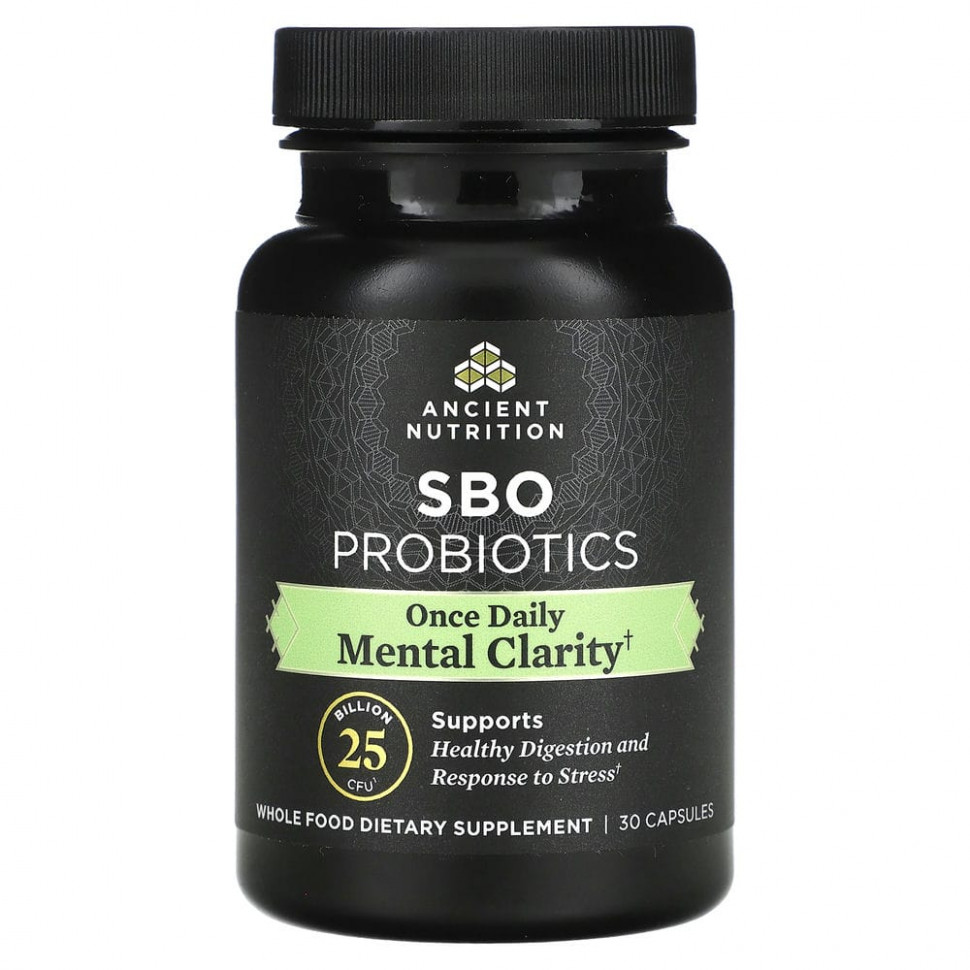 Dr. Axe / Ancient Nutrition, SBO Probiotics, Mental Clarity, 25  , 30   4830