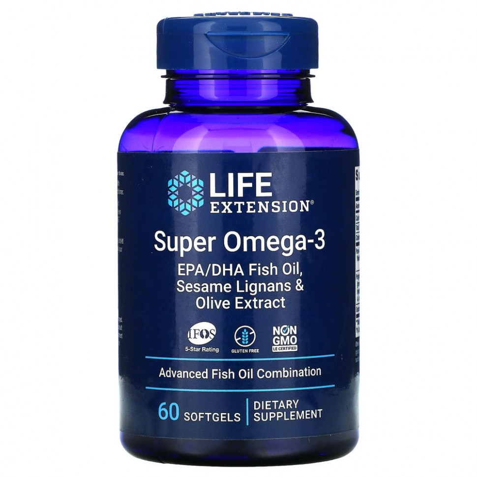 Life Extension, Super Omega-3, 60    2580