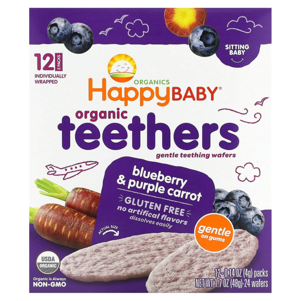 Happy Family Organics, Organic Teethers,        ,    , 12   4  (0,14 )  1510