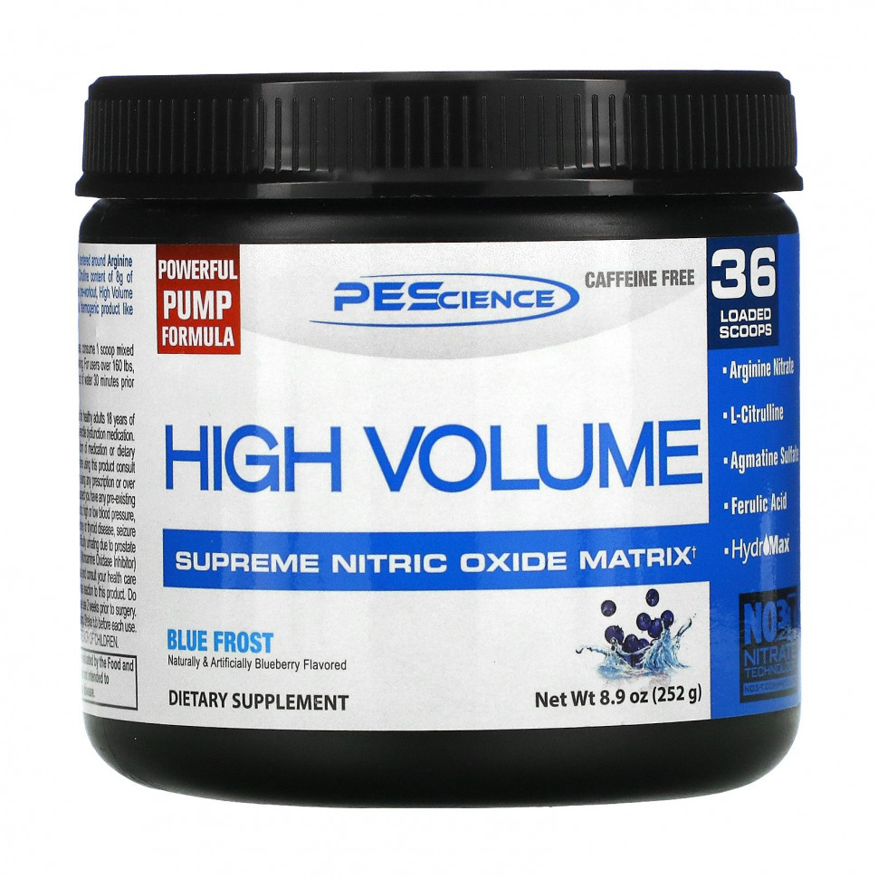 PEScience, High Volume, Supreme Nitric Oxide Matrix, Blue Frost, 252  (8,9 )  6010