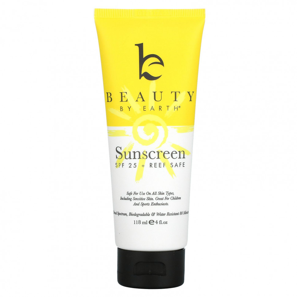 Beauty By Earth, Mineral Sunscreen, SPF 25, 4 fl oz (118 ml)  3480