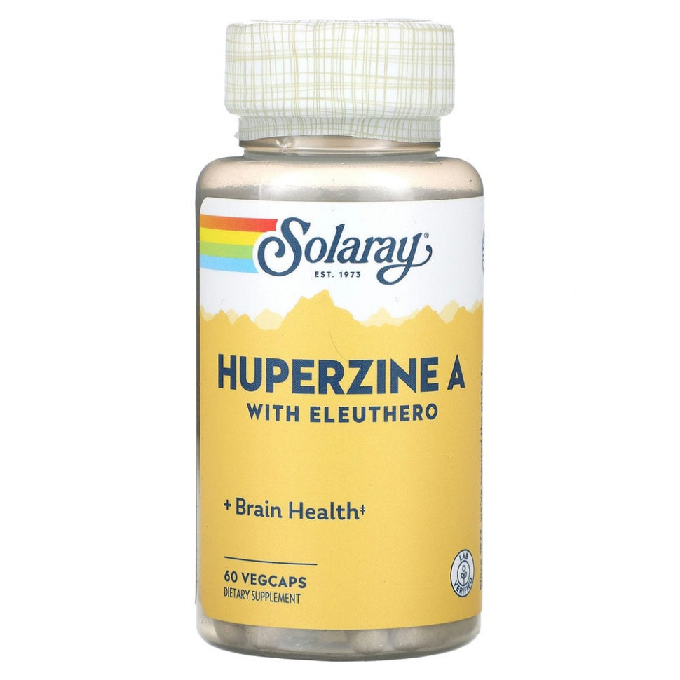 Solaray, Huperzine A with Eleuthero, 60 VegCaps  3100