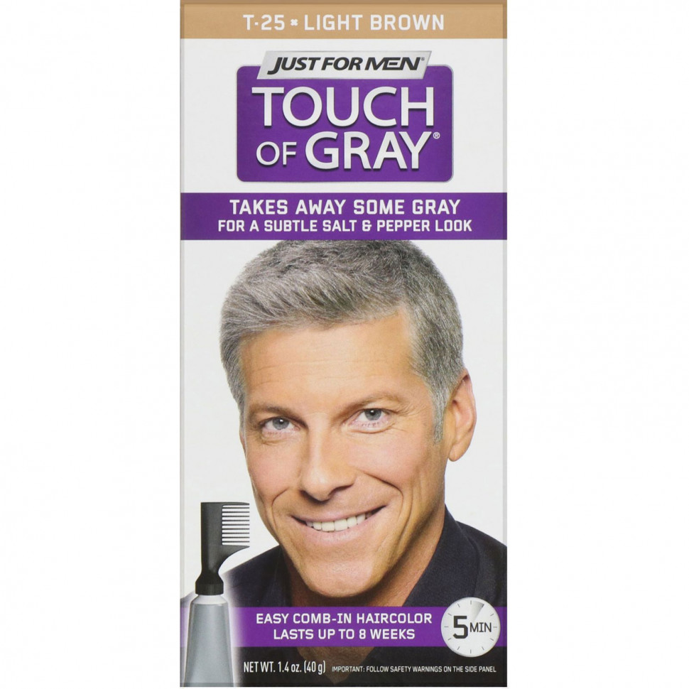  IHerb () Just for Men,       Touch of Gray,  - T-25, 40 , ,    3110 