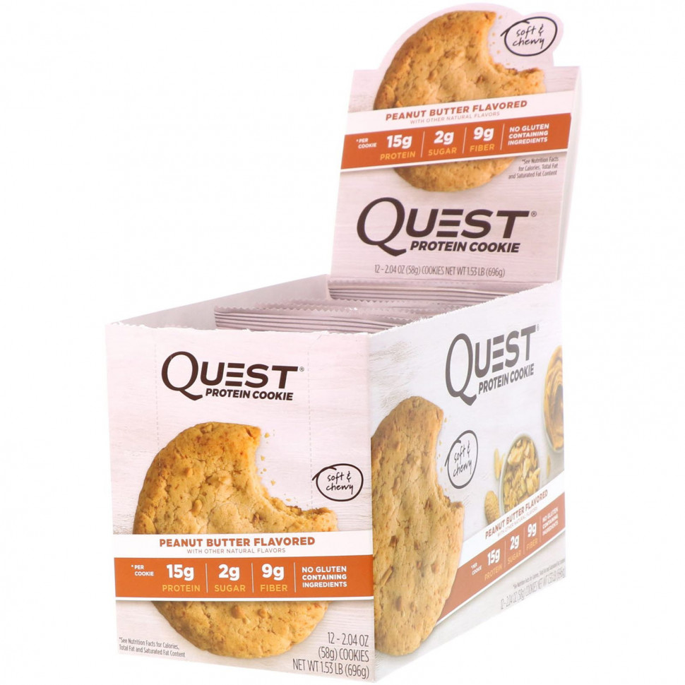 Quest Nutrition,  Protein Cookie   , 12 , 2,04  (58 )  6680