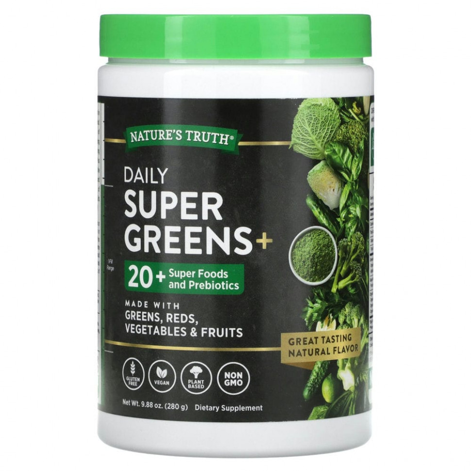 Nature's Truth, Daily Super Greens +, 280  (9,88 )  4880