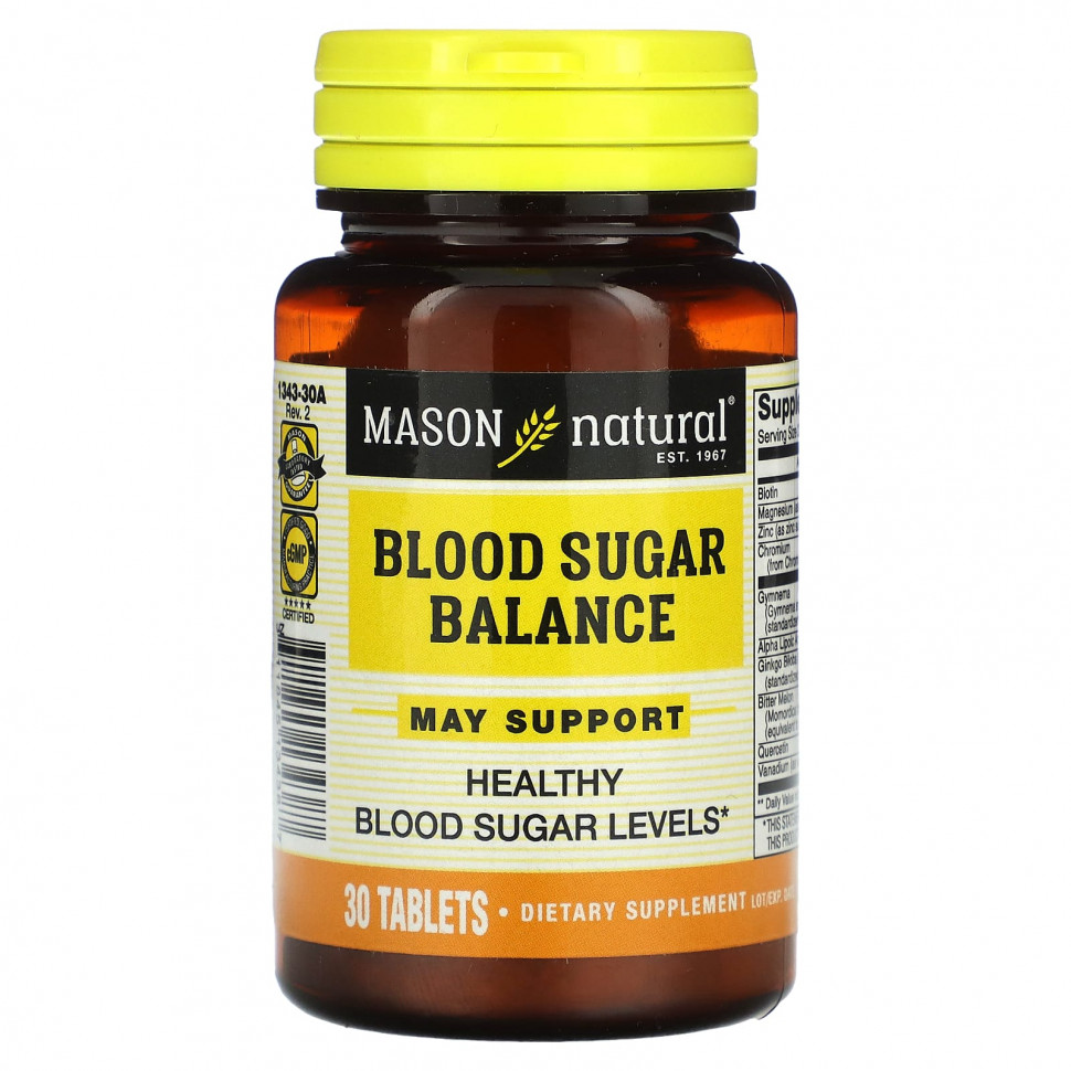 Mason Natural, Blood Sugar Balance, 30   2070