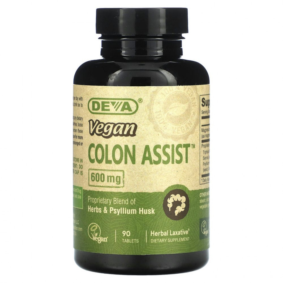 Deva, Vegan Colon Assist, 600 , 90   2370