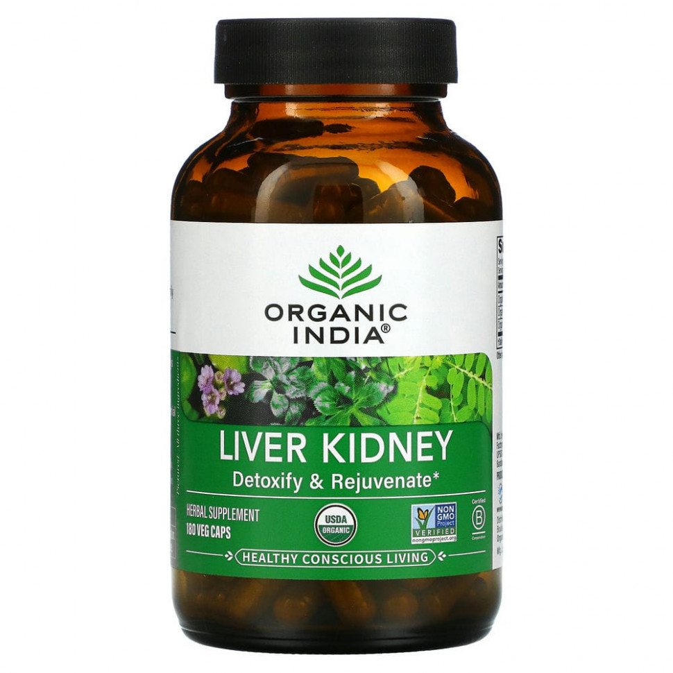 Organic India, Liver Kidney, 180    5590