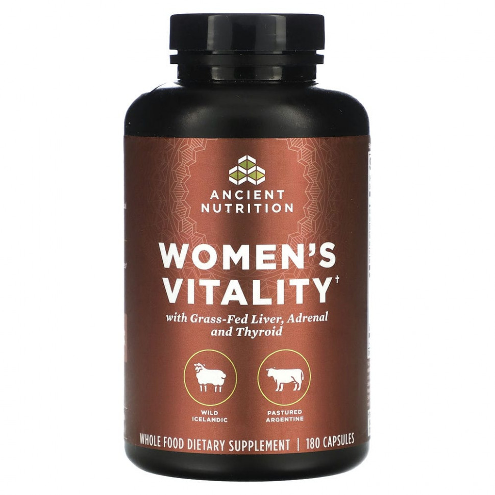 Dr. Axe / Ancient Nutrition, Women's Vitality, 180   8760