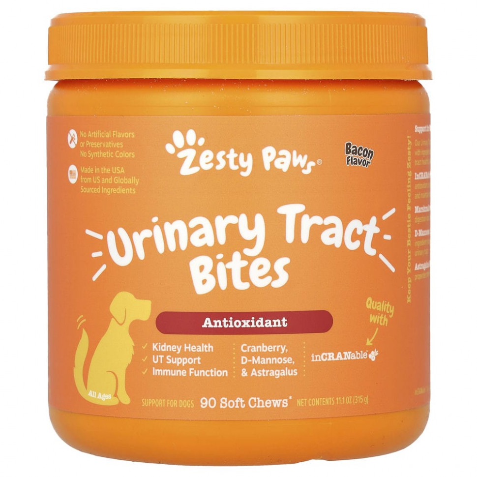 Zesty Paws, Cranberry Bladder Bites,      , 90     6260