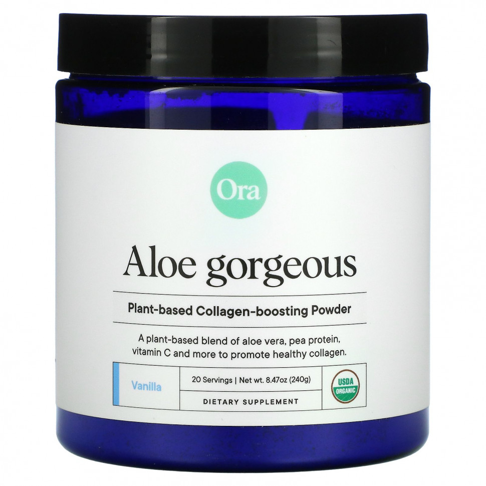  IHerb () Ora, Aloe Gorgeous, Vegan Collagen-Boosting Powder Supplement, Vanilla Flavor, 8.47 oz (240 g), ,    6750 