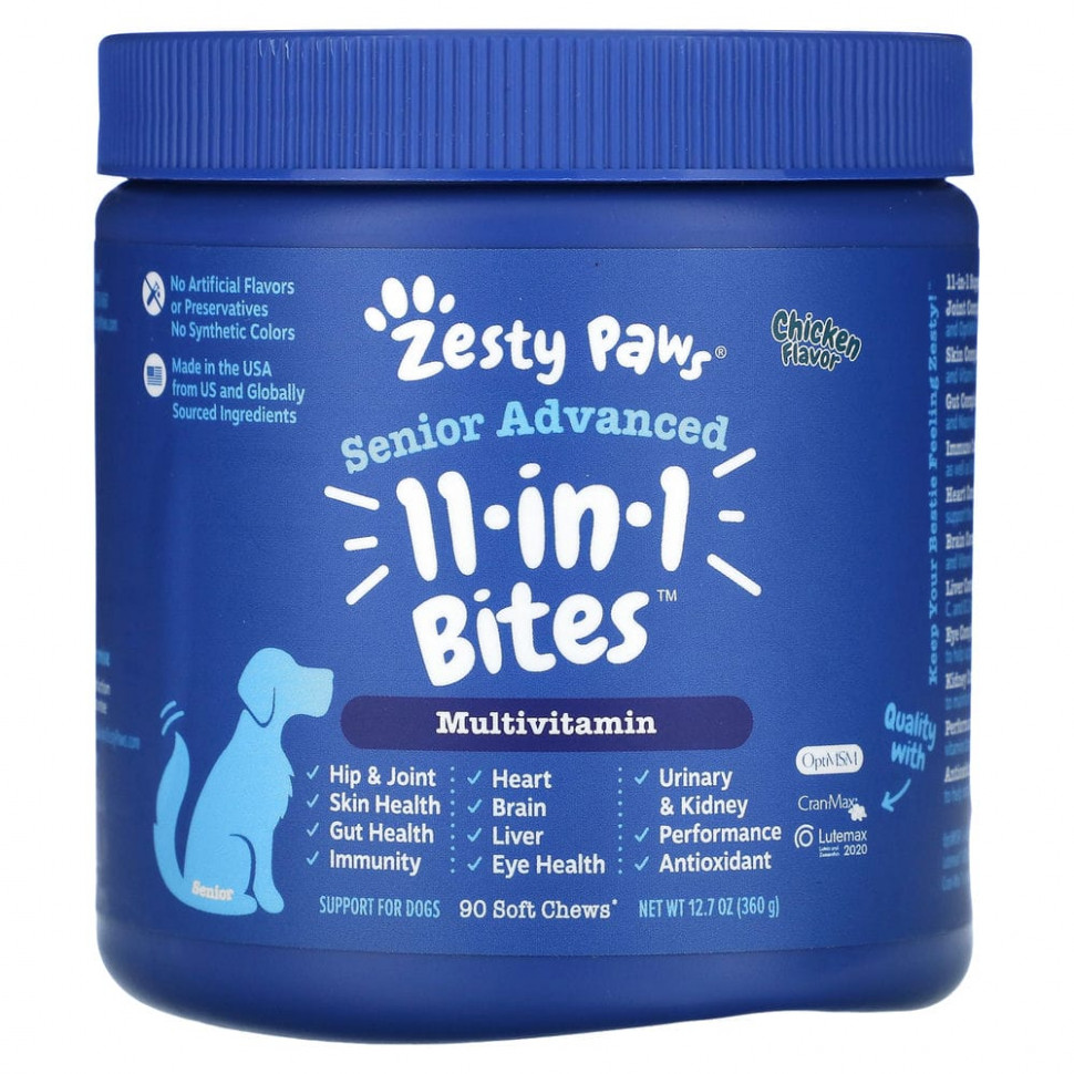 Zesty Paws, Advanced 11 in 1 Multifunctional Bites,     ,   , 90    8210