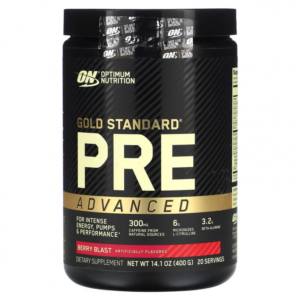 Optimum Nutrition, Gold Standard Pre Advanced, Berry Blast, 400  (14,1 )  8990