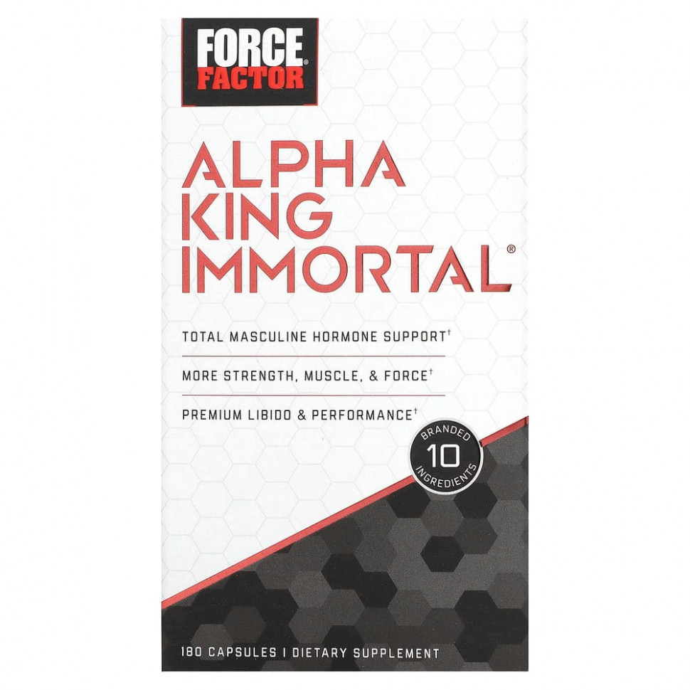 Force Factor, Alpha King Immortal, 180   17060