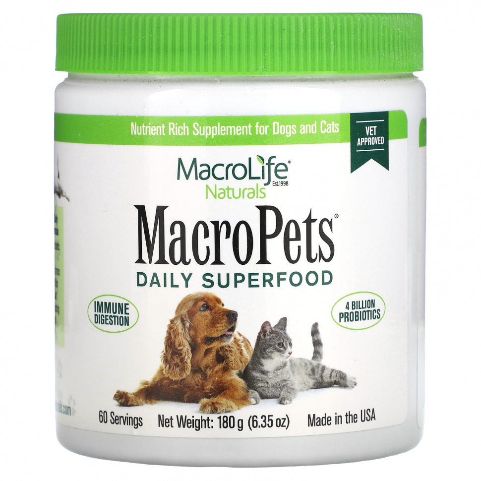 Macrolife Naturals, MacroPets,  ,    , 180  (6,35 )  5510